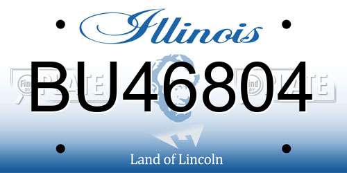 BU46804 Illinois License Plate