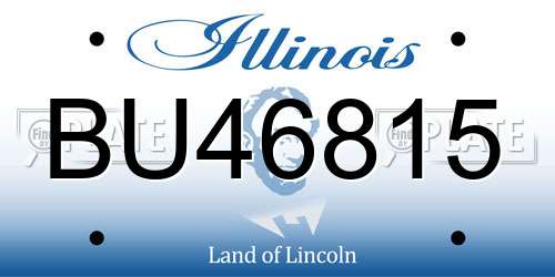 BU46815 Illinois License Plate