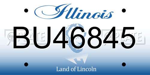 BU46845 Illinois License Plate