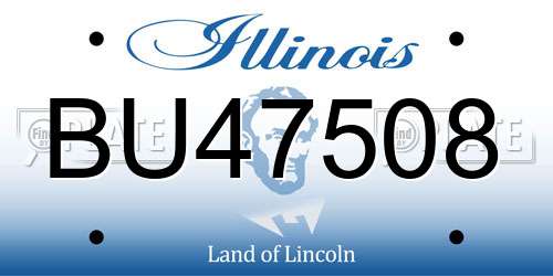 BU47508 Illinois License Plate