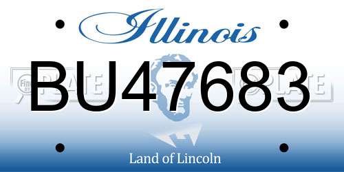 BU47683 Illinois License Plate