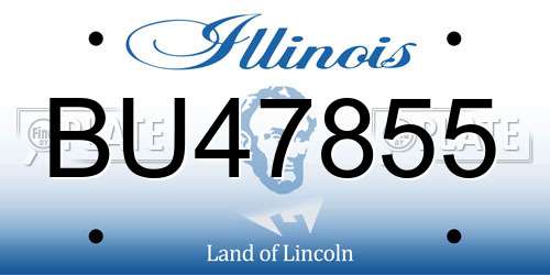 BU47855 Illinois License Plate