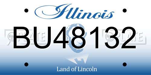 BU48132 Illinois License Plate