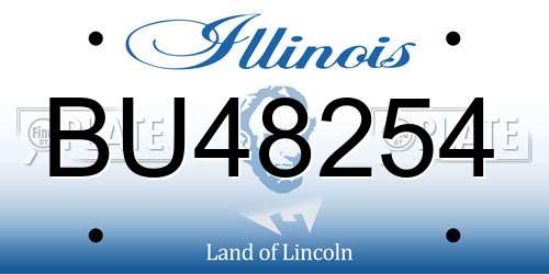BU48254 Illinois License Plate