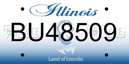 BU48509 Illinois License Plate