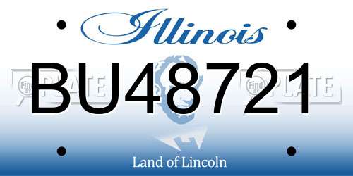 BU48721 Illinois License Plate