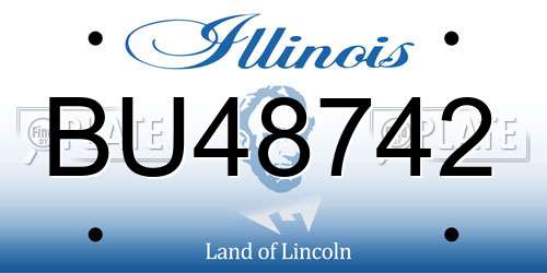 BU48742 Illinois License Plate
