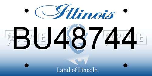 BU48744 Illinois License Plate