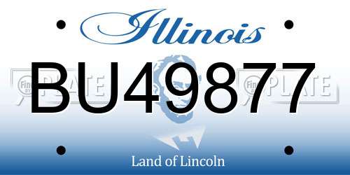 BU49877 Illinois License Plate