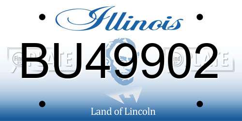 BU49902 Illinois License Plate