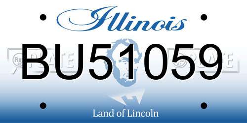 BU51059 Illinois License Plate