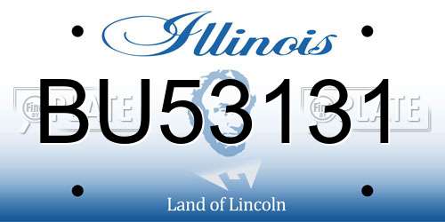 BU53131 Illinois License Plate