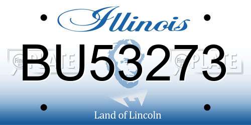 BU53273 Illinois License Plate