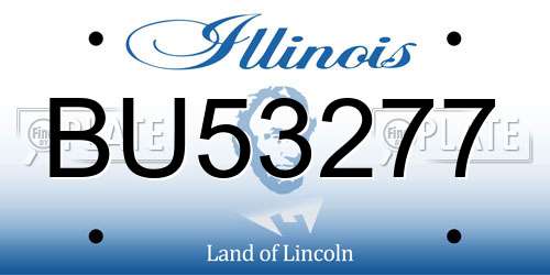 BU53277 Illinois License Plate