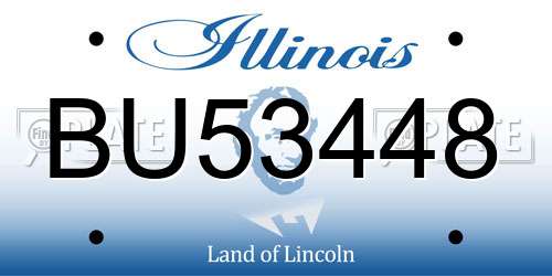 BU53448 Illinois License Plate