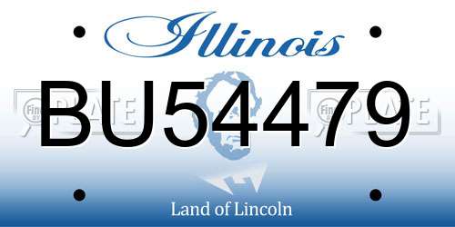 BU54479 Illinois License Plate