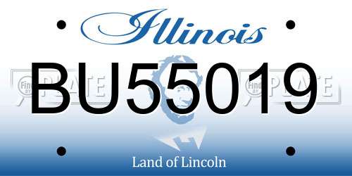 BU55019 Illinois License Plate