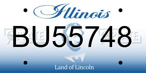 BU55748 Illinois License Plate