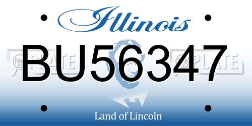 BU56347 Illinois License Plate