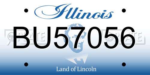BU57056 Illinois License Plate