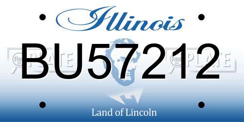 BU57212 Illinois License Plate