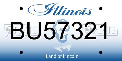 BU57321 Illinois License Plate