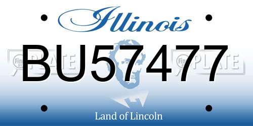 BU57477 Illinois License Plate