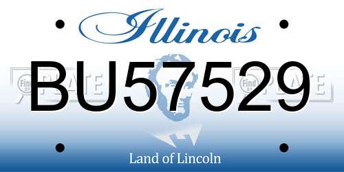 BU57529 Illinois License Plate