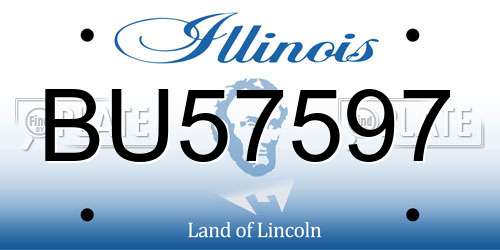 BU57597 Illinois License Plate