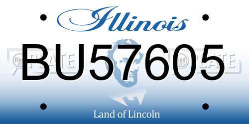 BU57605 Illinois License Plate