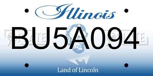 BU5A094 Illinois License Plate