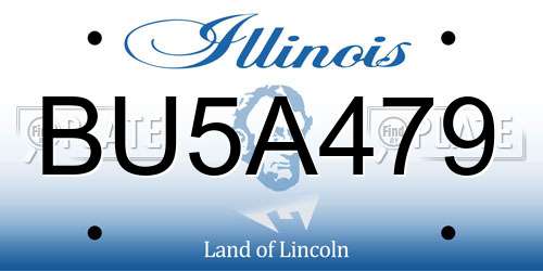 BU5A479 Illinois License Plate