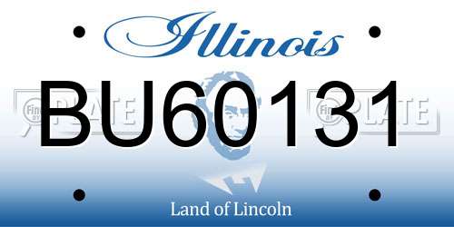 BU60131 Illinois License Plate