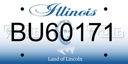 BU60171 Illinois License Plate