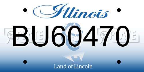 BU60470 Illinois License Plate