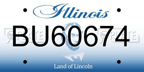 BU60674 Illinois License Plate
