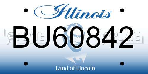 BU60842 Illinois License Plate