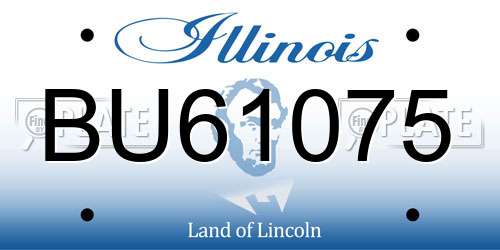 BU61075 Illinois License Plate