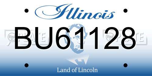 BU61128 Illinois License Plate