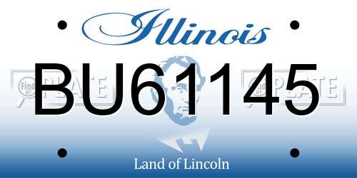 BU61145 Illinois License Plate