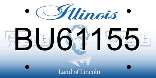 BU61155 Illinois License Plate