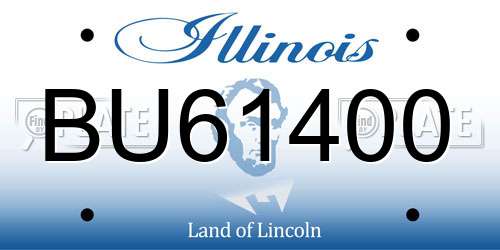 BU61400 Illinois License Plate