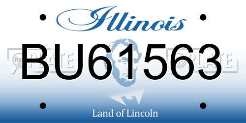 BU61563 Illinois License Plate
