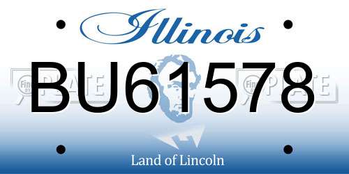 BU61578 Illinois License Plate