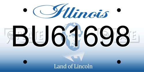 BU61698 Illinois License Plate