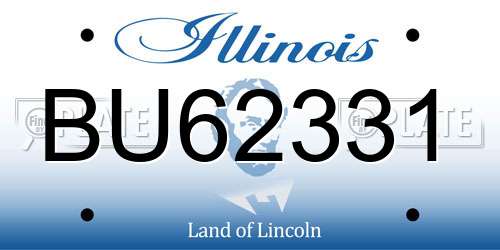 BU62331 Illinois License Plate
