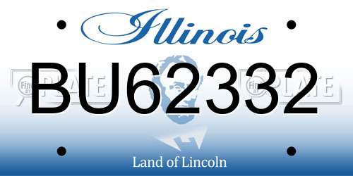 BU62332 Illinois License Plate