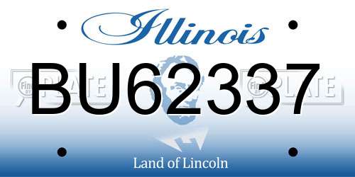 BU62337 Illinois License Plate