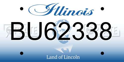 BU62338 Illinois License Plate