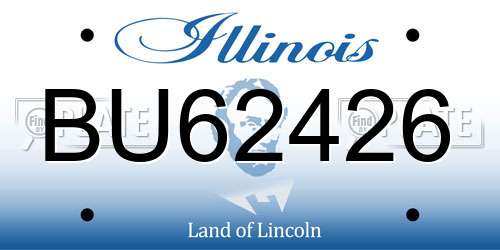 BU62426 Illinois License Plate